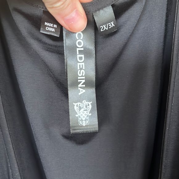 Coldesina Kaftan Black Stretch Dress size 2X / 3X - Picture 10 of 14